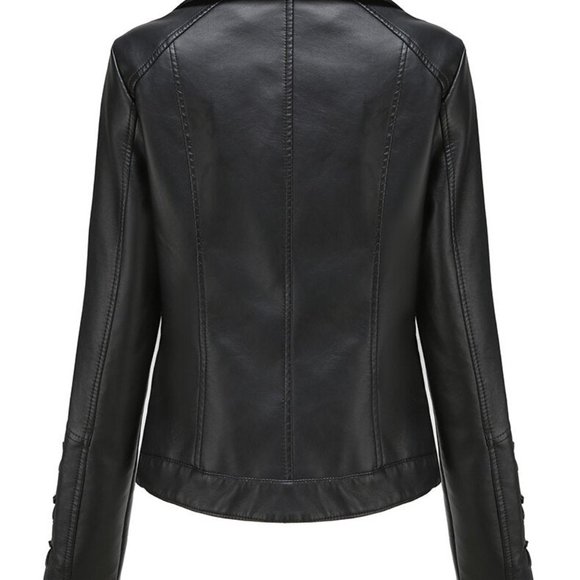 Bashwood Handmade Womens Red Genuine Lambskin Leather Jacket - Picture 3 of 4